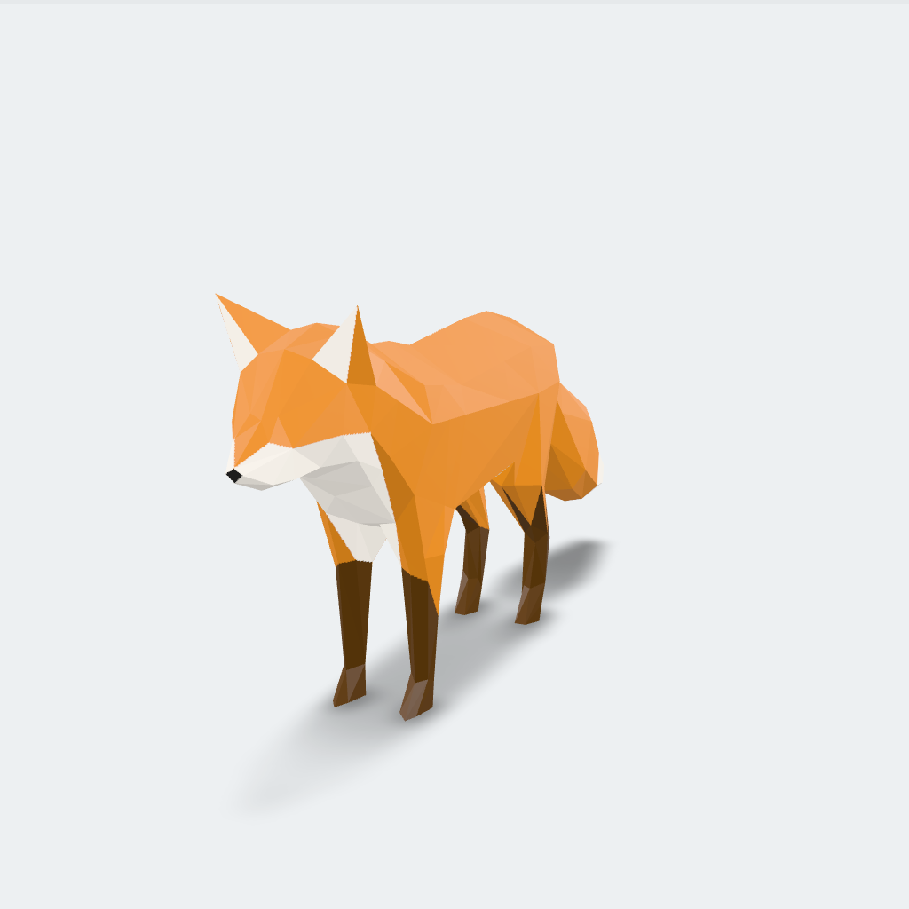 Stylized Low-Poly Guardian Fox